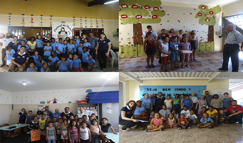 BISPO DE FRANCA VISITA UNIDADES DA PASTORAL DO MENOR