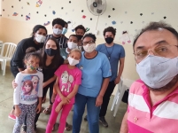 Visita surpresa do Padre Ovídio - SCFV CEC Palmeiras